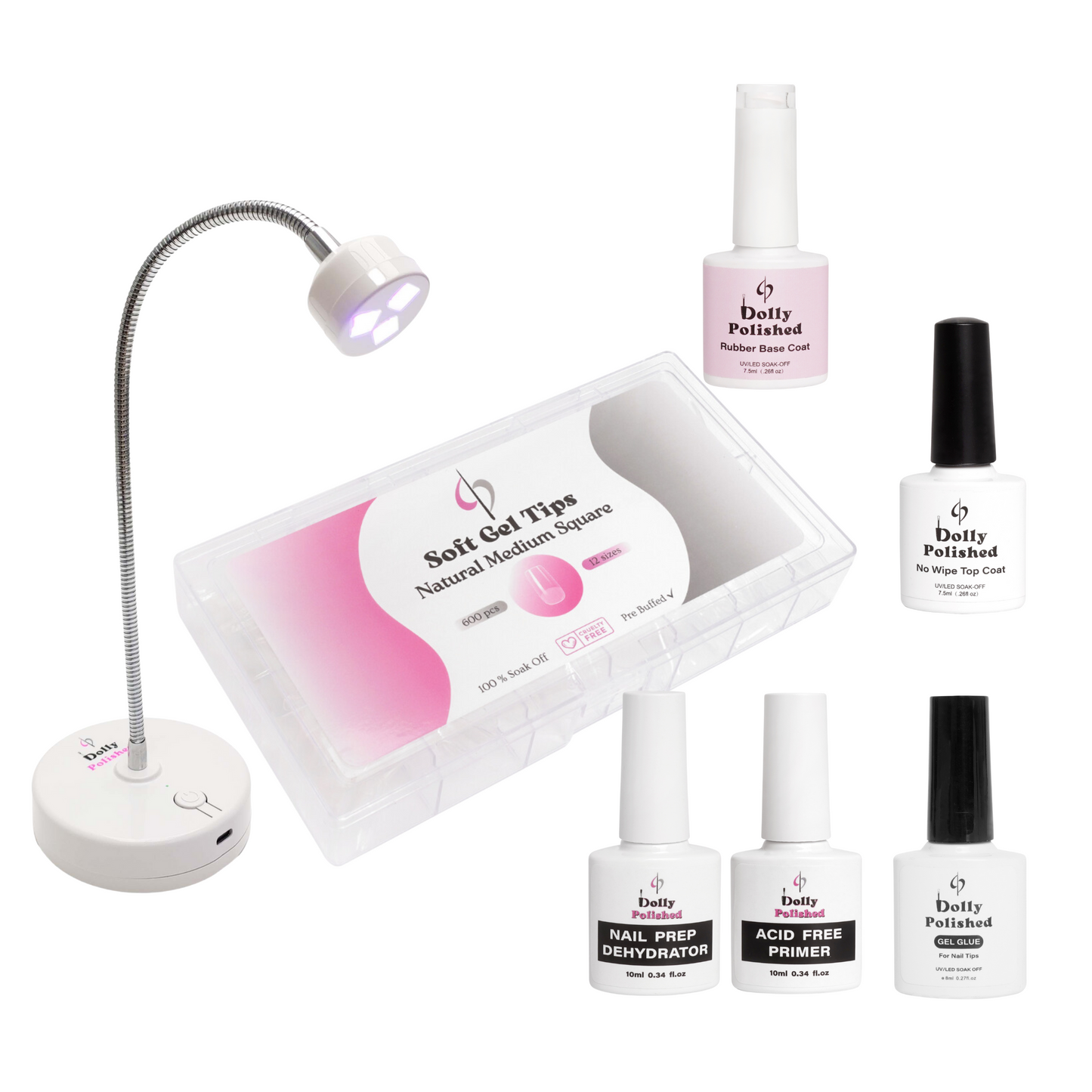 Soft Gel Nail Kit - Medium Square Nails