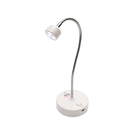 Dolly Polished Wireless Goose Neck Flash Cure Lamp, showcasing innovative design for easy use, perfect for professional and DIY nail enthusiasts.