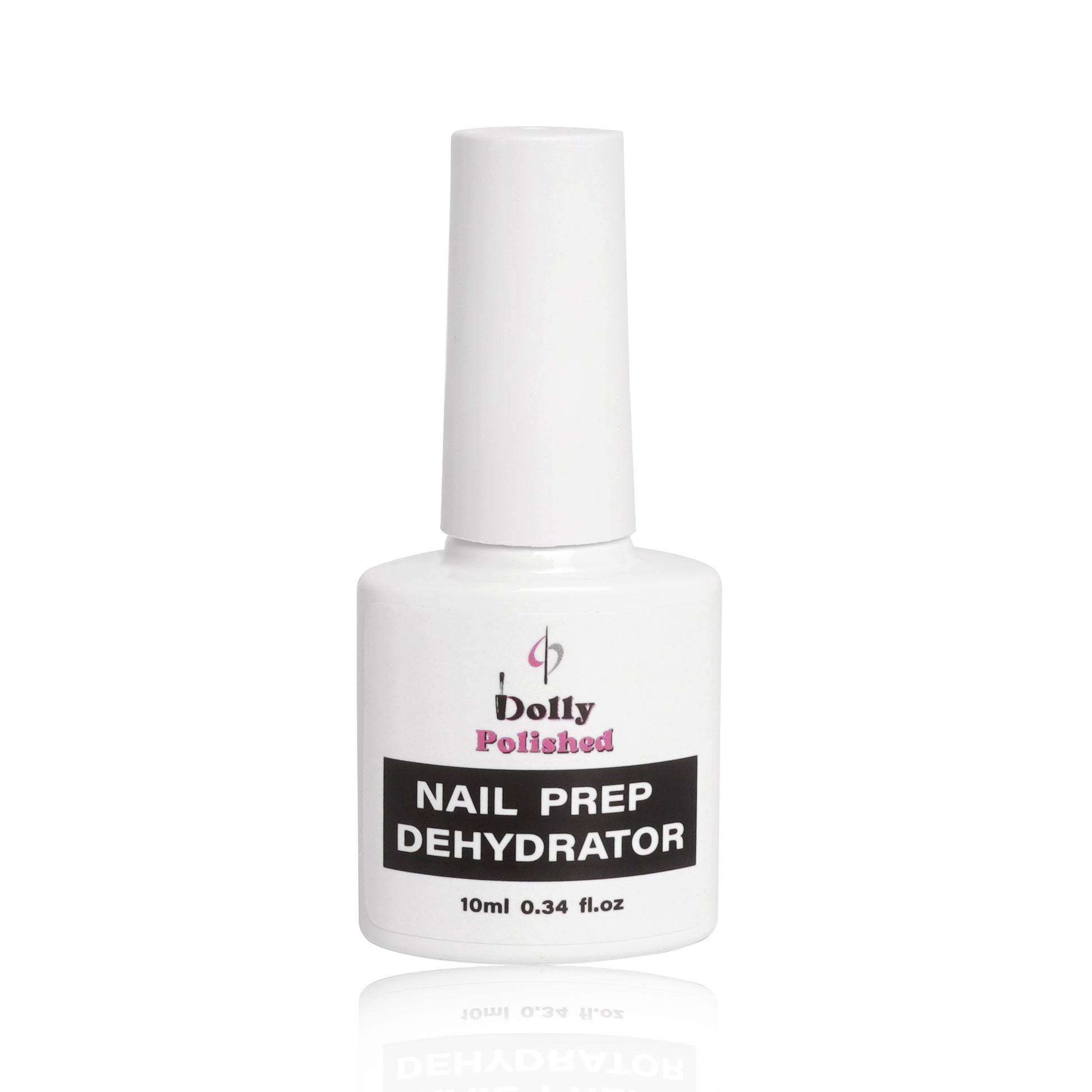 Close-up of Nail Prep Dehydrator bottle, a vital step in nail care, expertly removing excess oils for optimal adhesion and vibrant, enduring manicures.