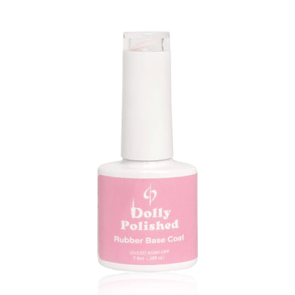 Close-up of Pink-ing of You Rubber Base Coat bottle, a soft peach hue for a chic and subtle touch, promising stylish and resilient nails.